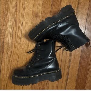 Dr. Martens Black Platform Combat Boots Jadon